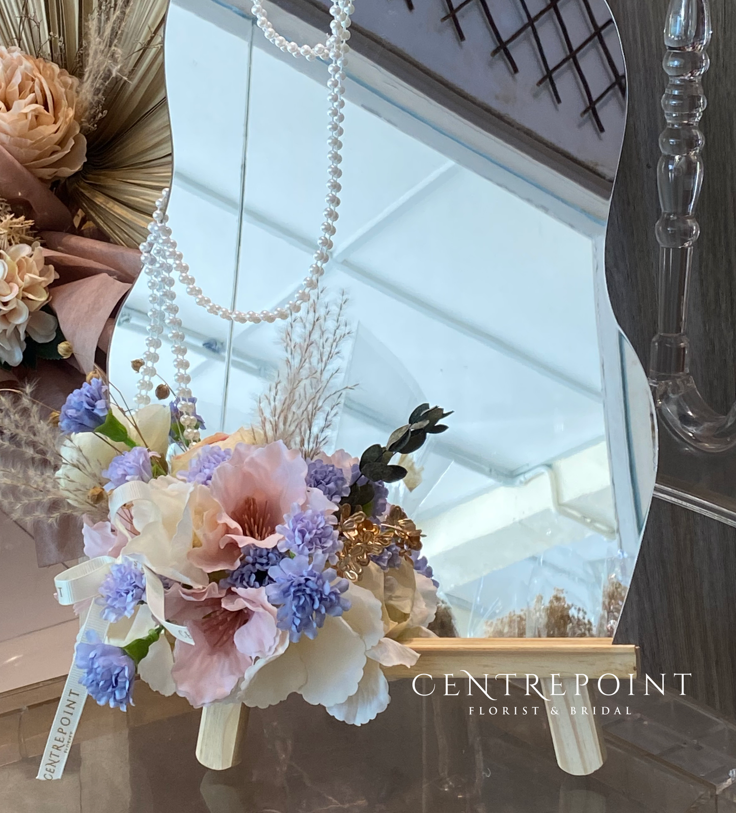 Table Acrylic Mirror Board With Stand 007 (RM 130.00)