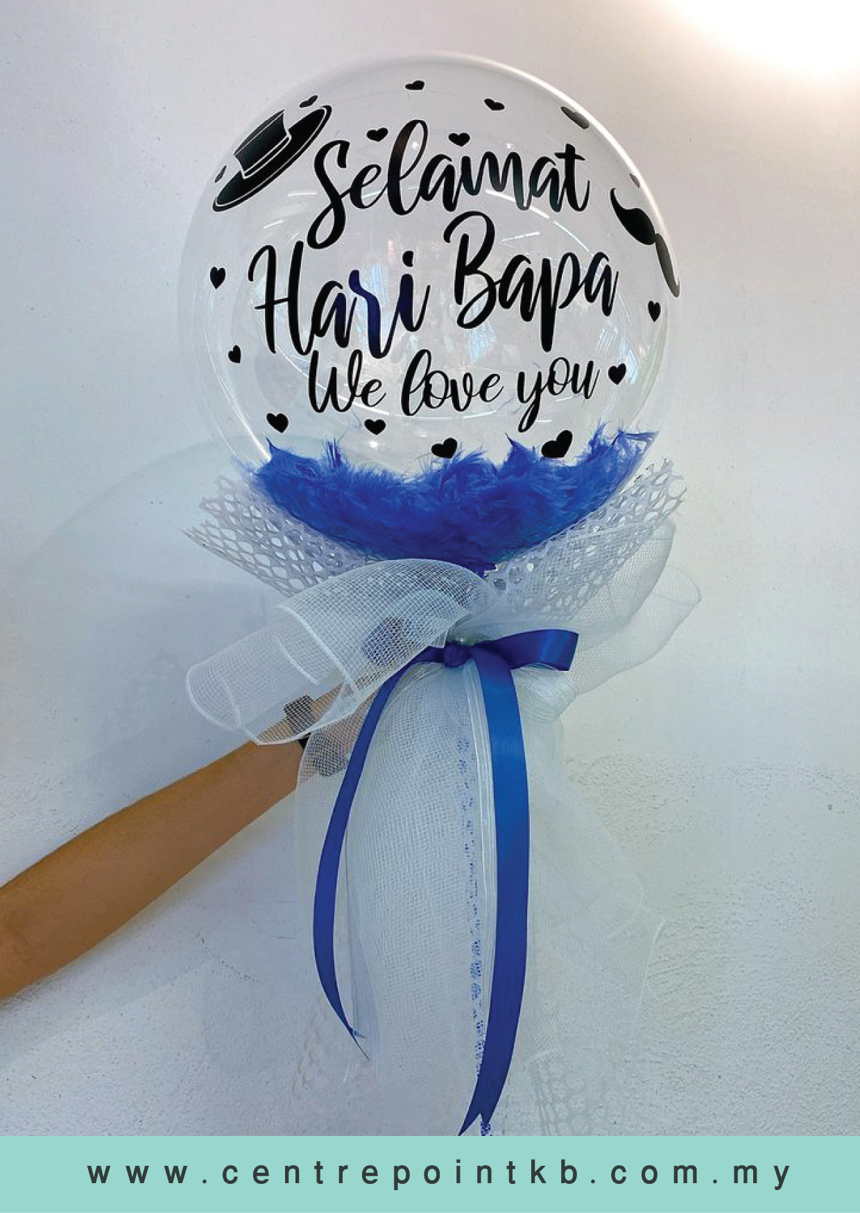 Bobo Balloon In Blue (RM 80.00)
