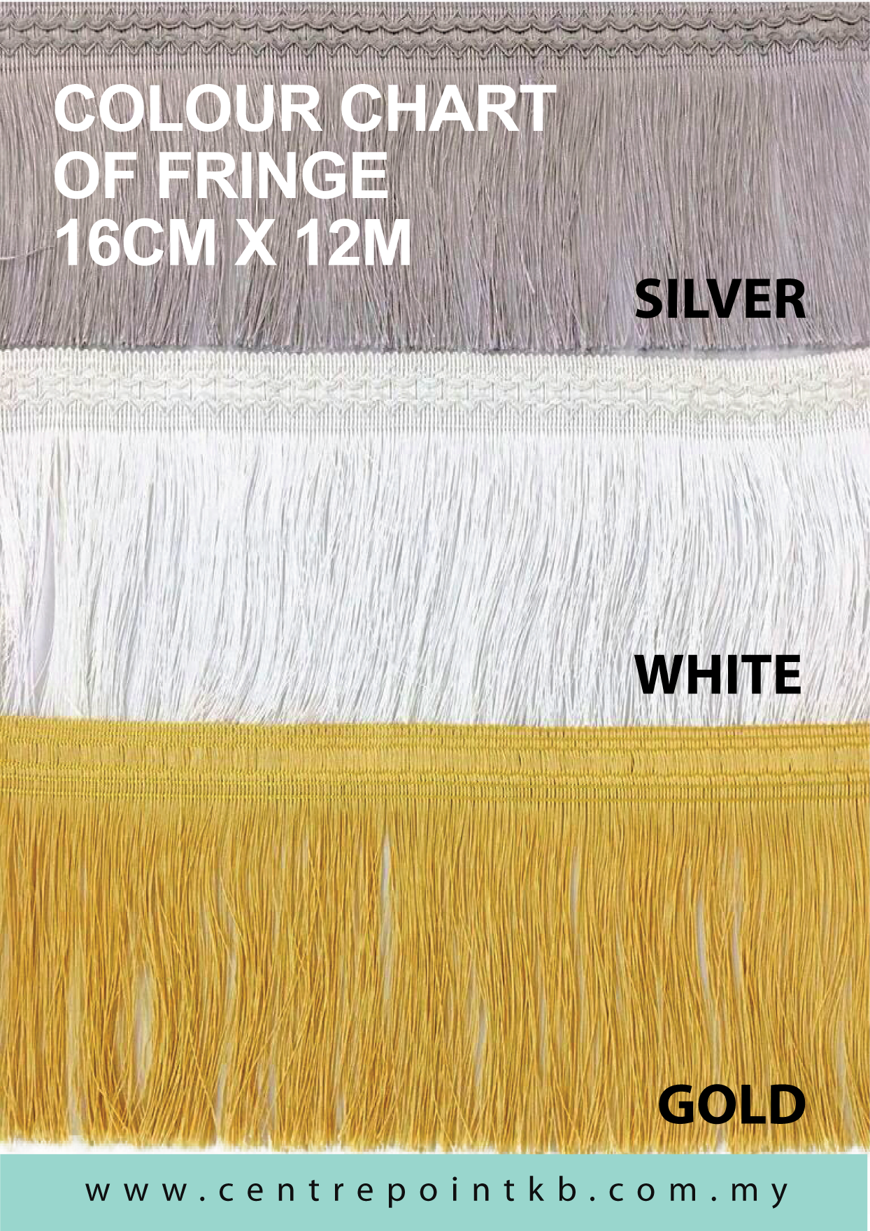 Fringe 16cm x 12m (Pieces)