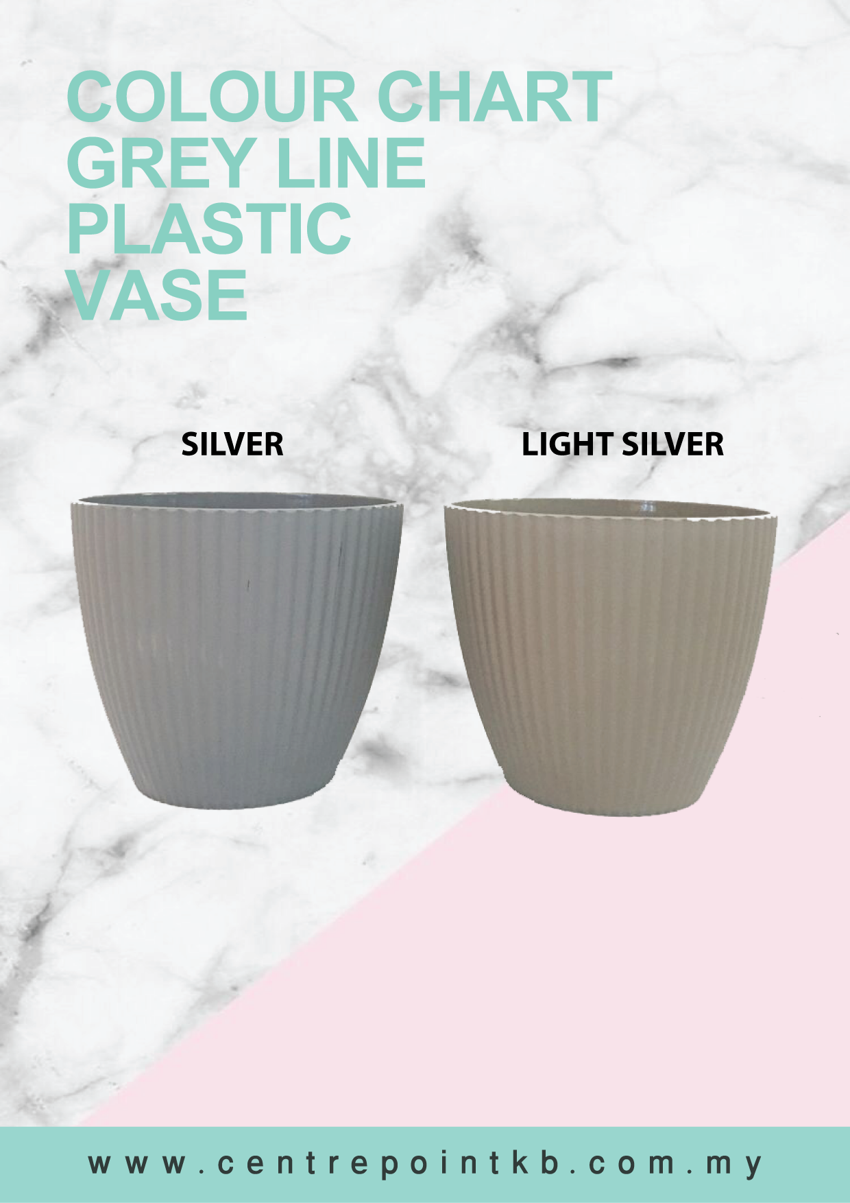 Grey Line Plastic Vase (Pieces)