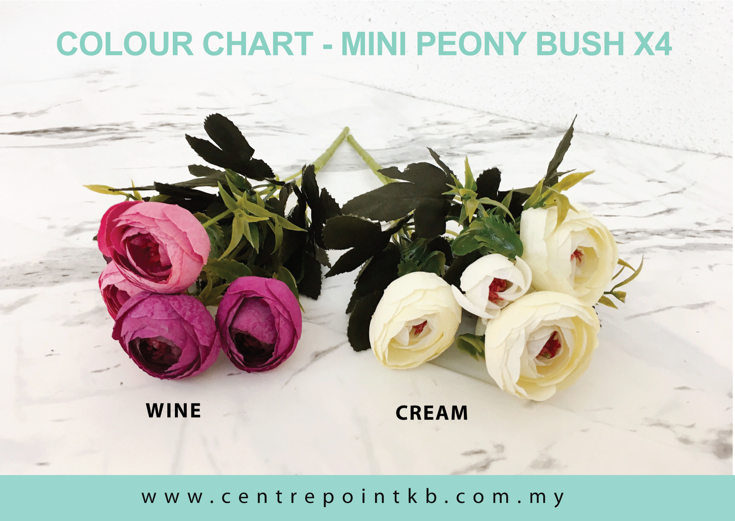 Mini Peony Bush x4 (Pieces / Dozen)