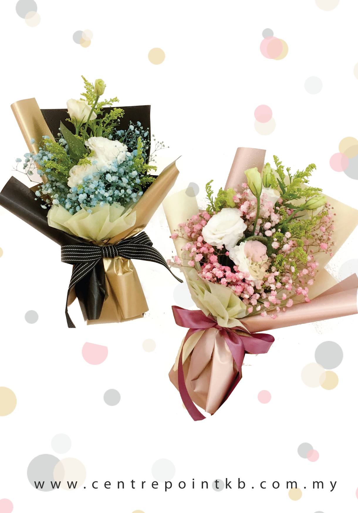 Eustoma + Baby Breath Spray Lover (RM 50.00)