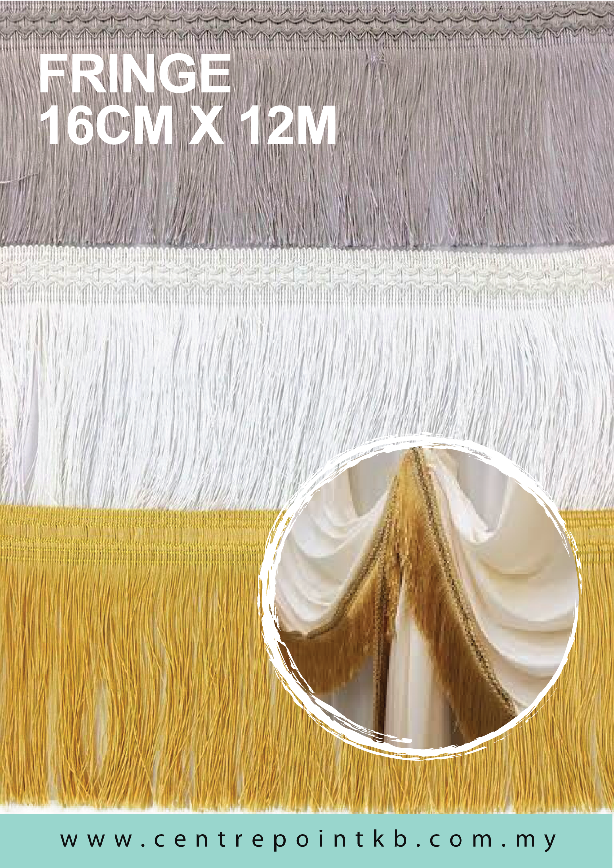 Fringe 16cm x 12m (Pieces)
