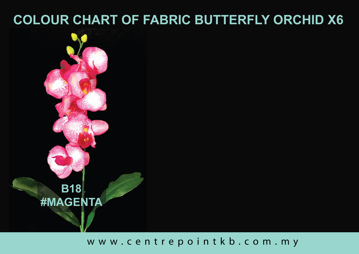 Fabric Butterfly Orchid X6 (Pieces/Dozen)