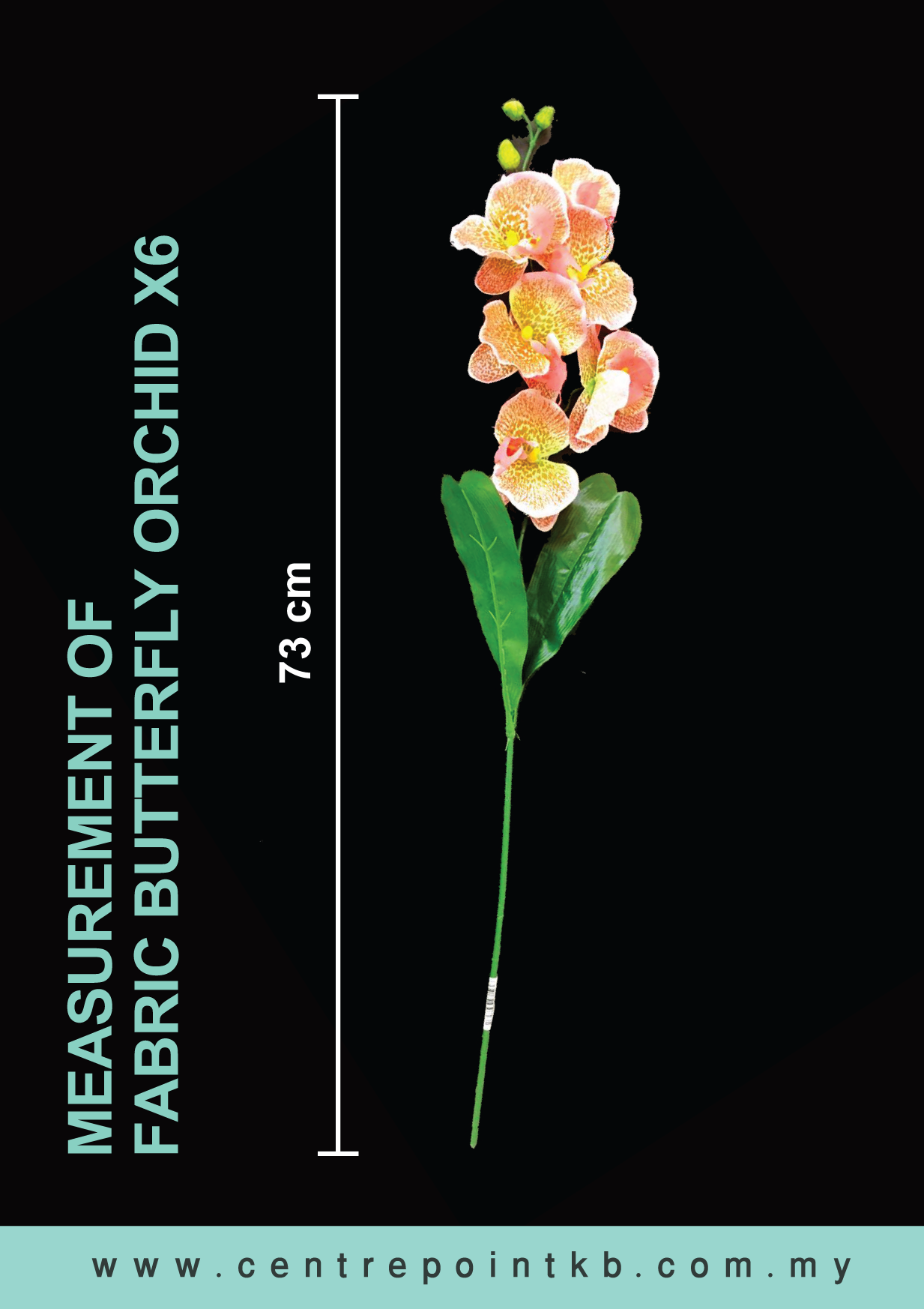 Fabric Butterfly Orchid X6 (Pieces/Dozen)
