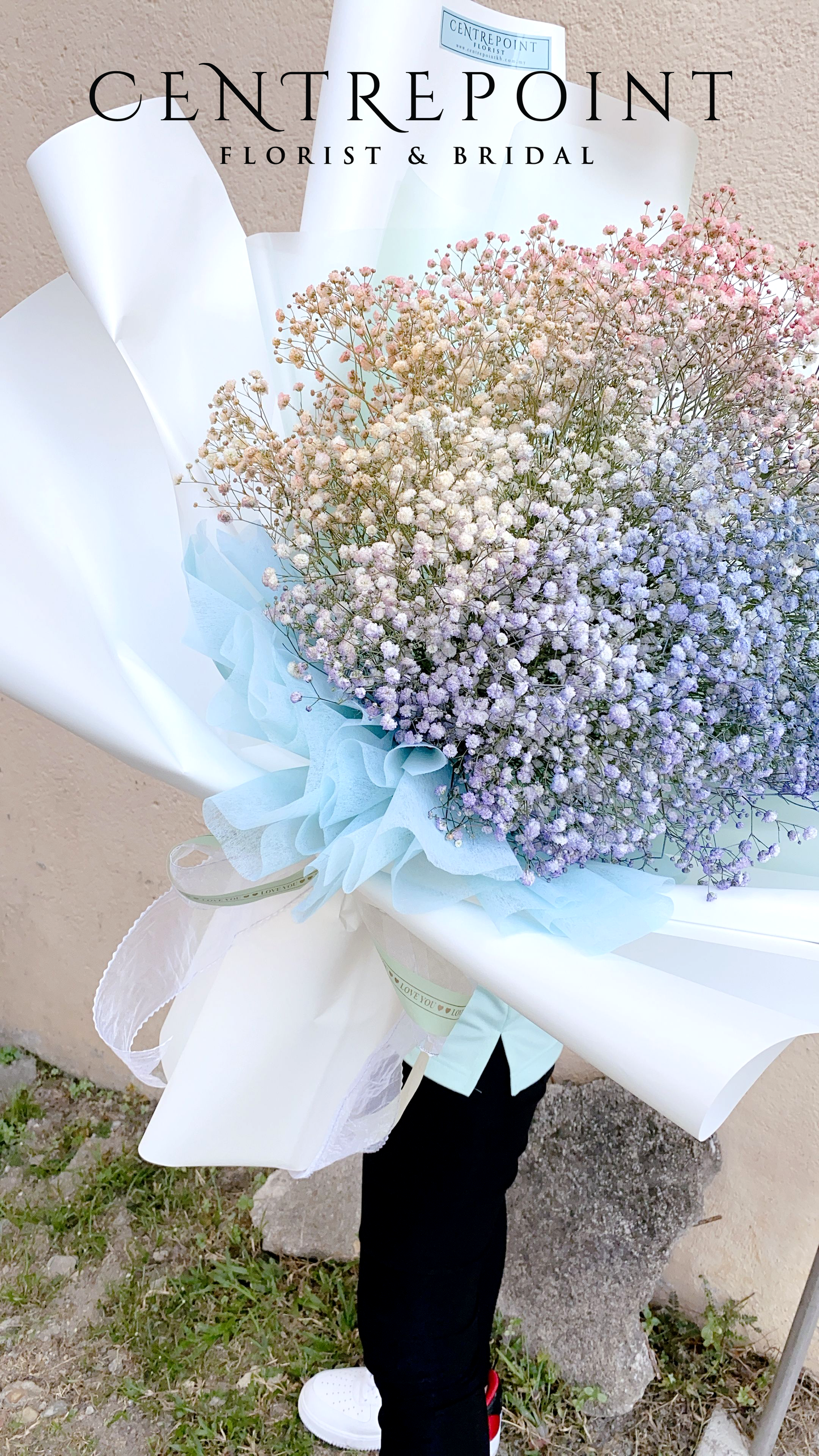 Giant Rainbow Baby Breath Spray Bouquet 03 (RM 300.00)