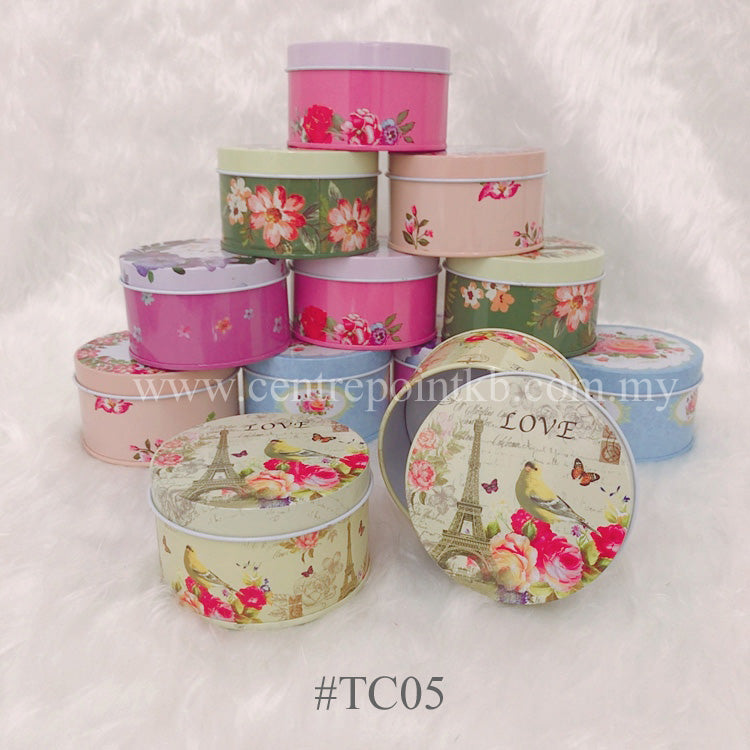 Round Aluminium Can With Design (Colours)
