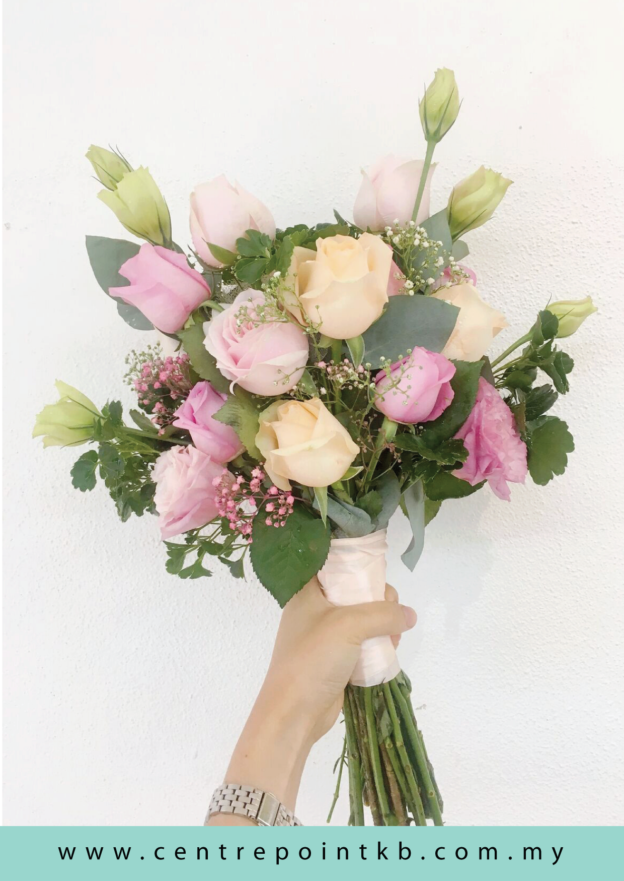 Korea Style Bridal Bouquet In Pastel (RM 150.00)