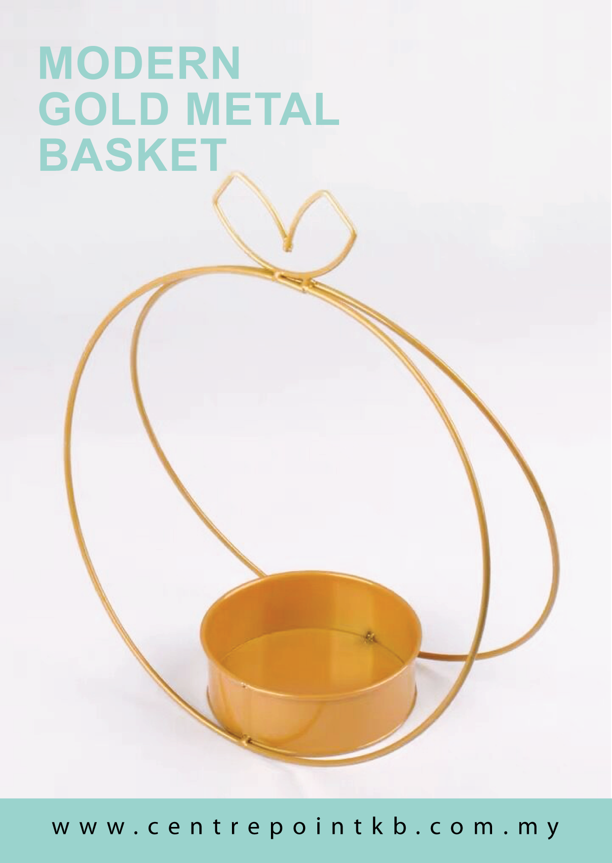 Modern Gold Metal Basket