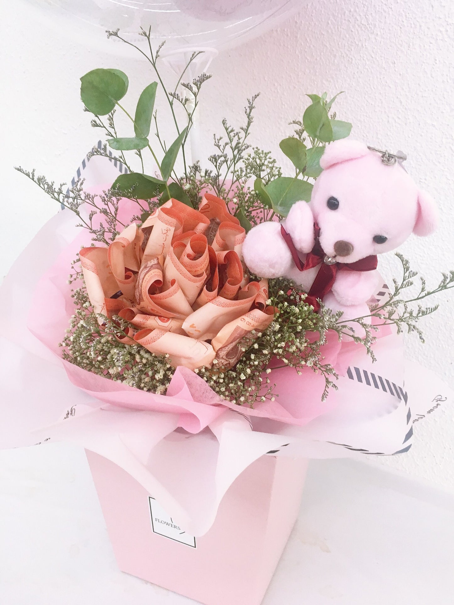 Cash Note Box With Hot Balloon & Teddy Bear (RM 120.00)