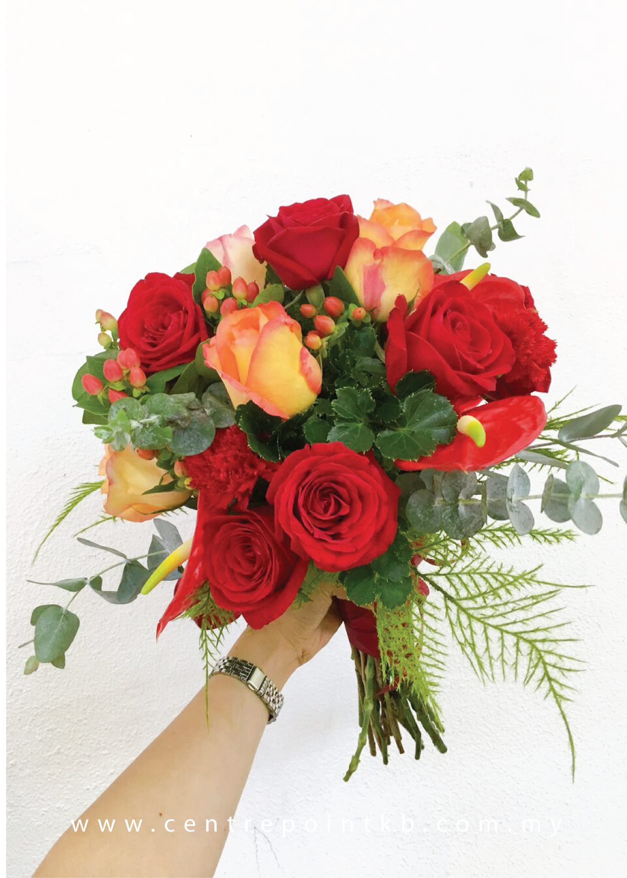 Anthurium Chinese Bridal Bouquet (RM 180.00)