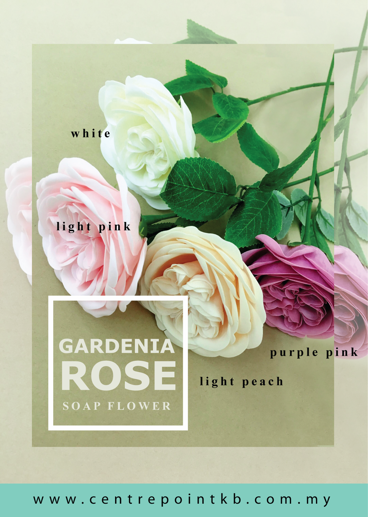 Gardenia Rose Soap Flower (9pcs/Box)