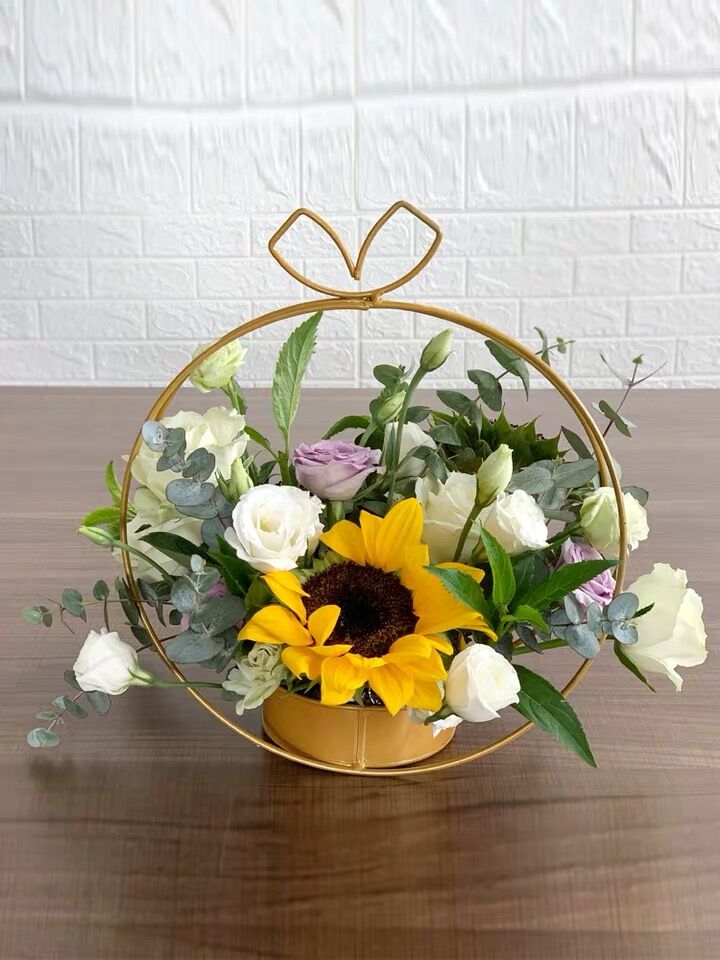 Modern Gold Metal Basket