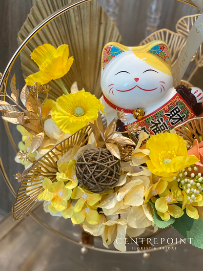 AF Opening Gold Metal Stand - GIANT FORTUNE CAT 065 (RM 200.00)