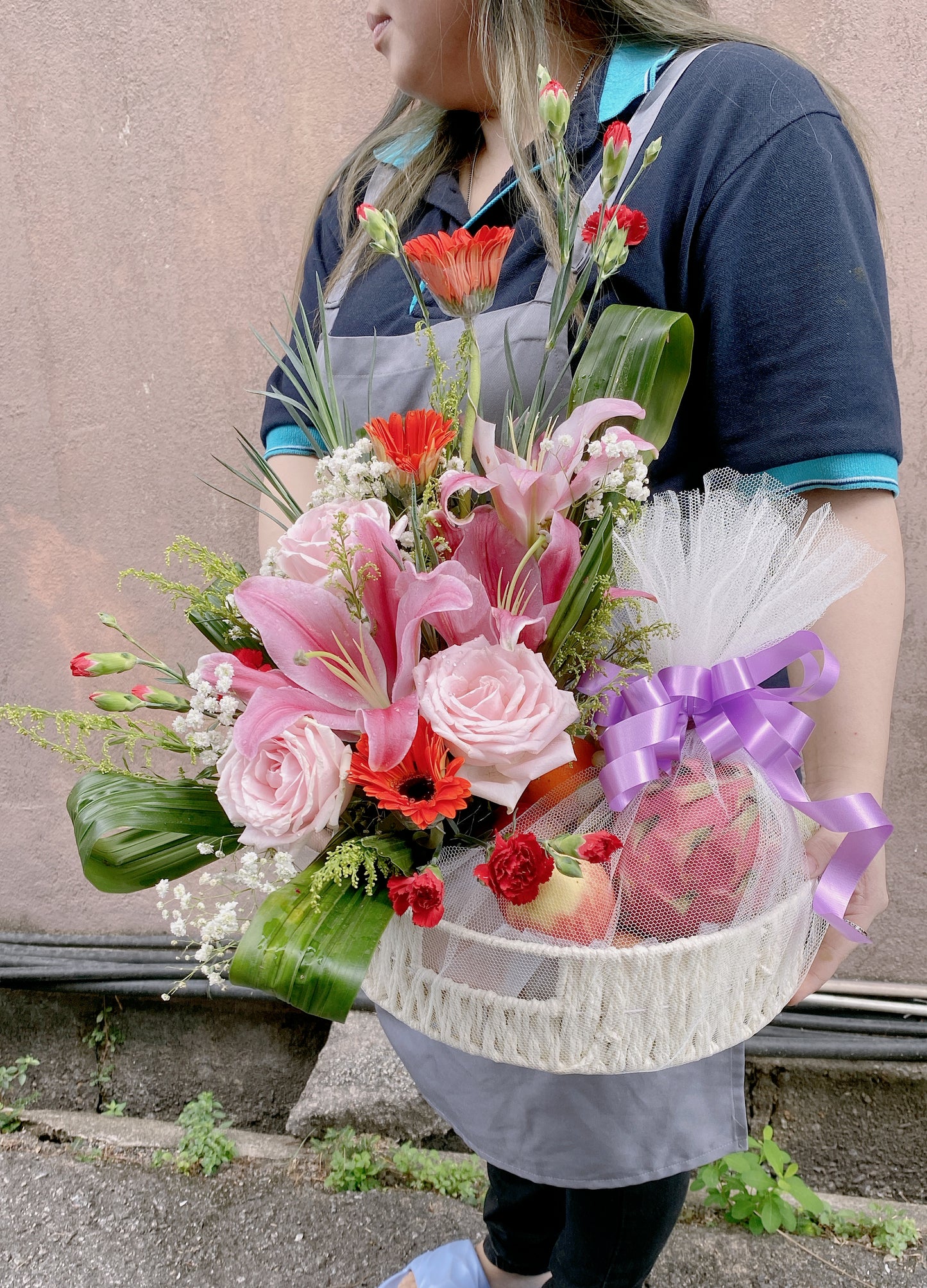 Fruit & Flower Basket 99 (RM 100.00)