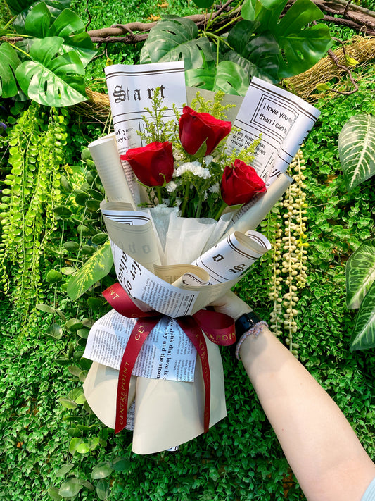 Newspaper Roses (RM 35.00)