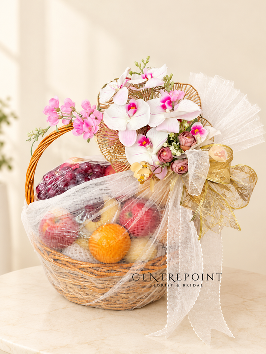 Premium Artificial Flower And Fruits Basket (RM 200.00)
