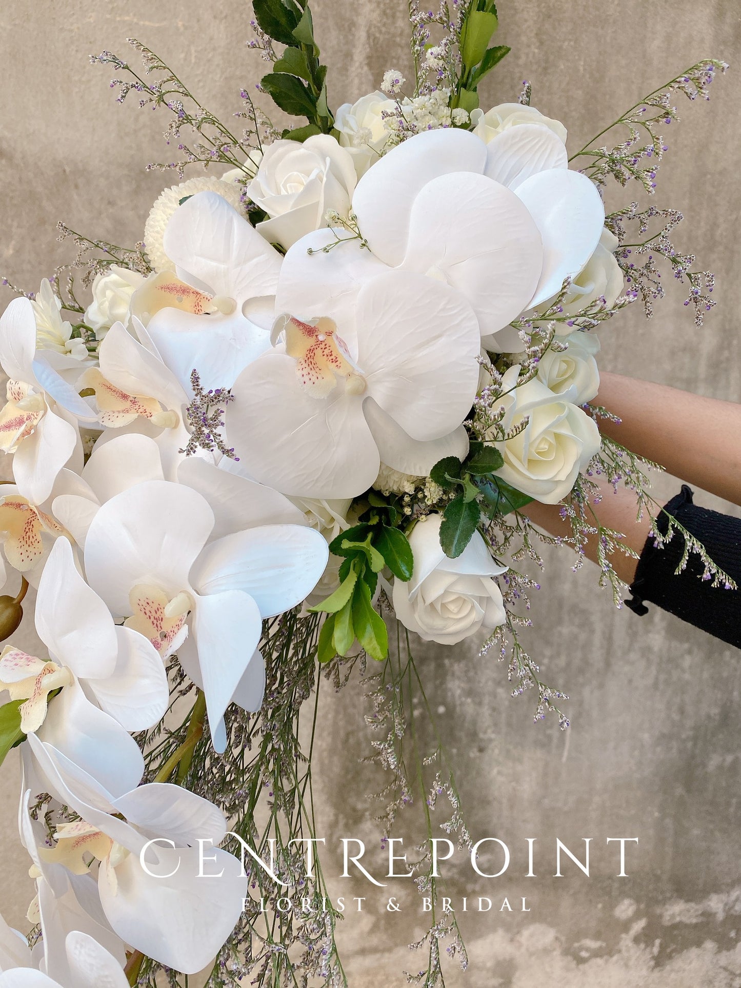 AF White Orchid Bridal Bouquet  (RM 220.00)