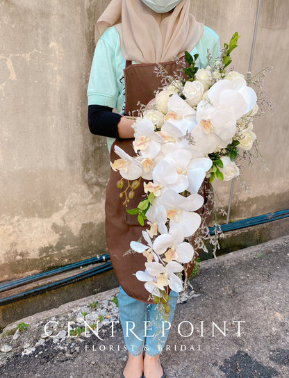 AF White Orchid Bridal Bouquet  (RM 220.00)