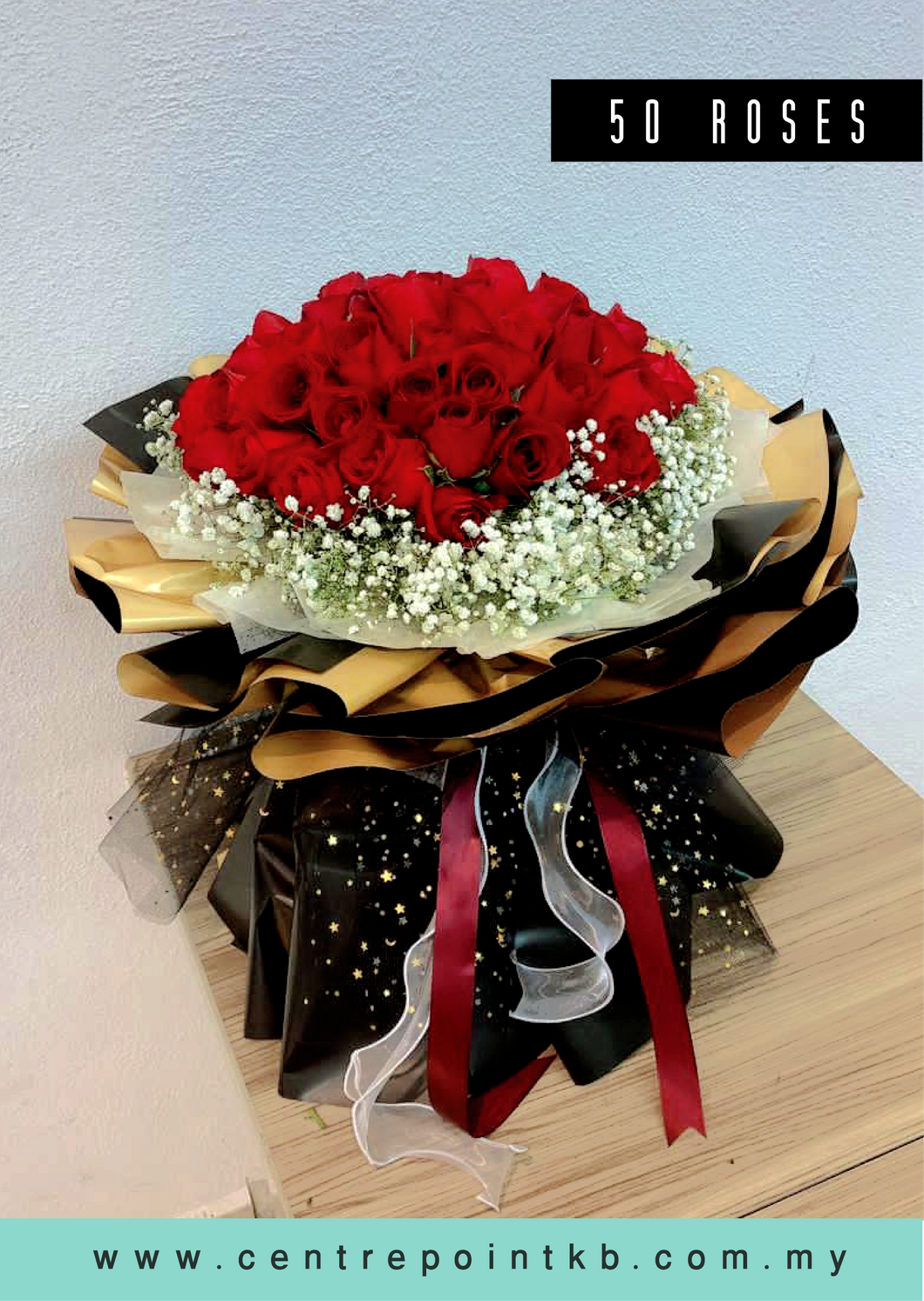 50 Roses Bouquet (RM 650.00)
