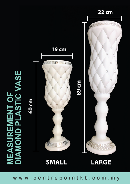 Diamond Plastic Vase  (Pieces)