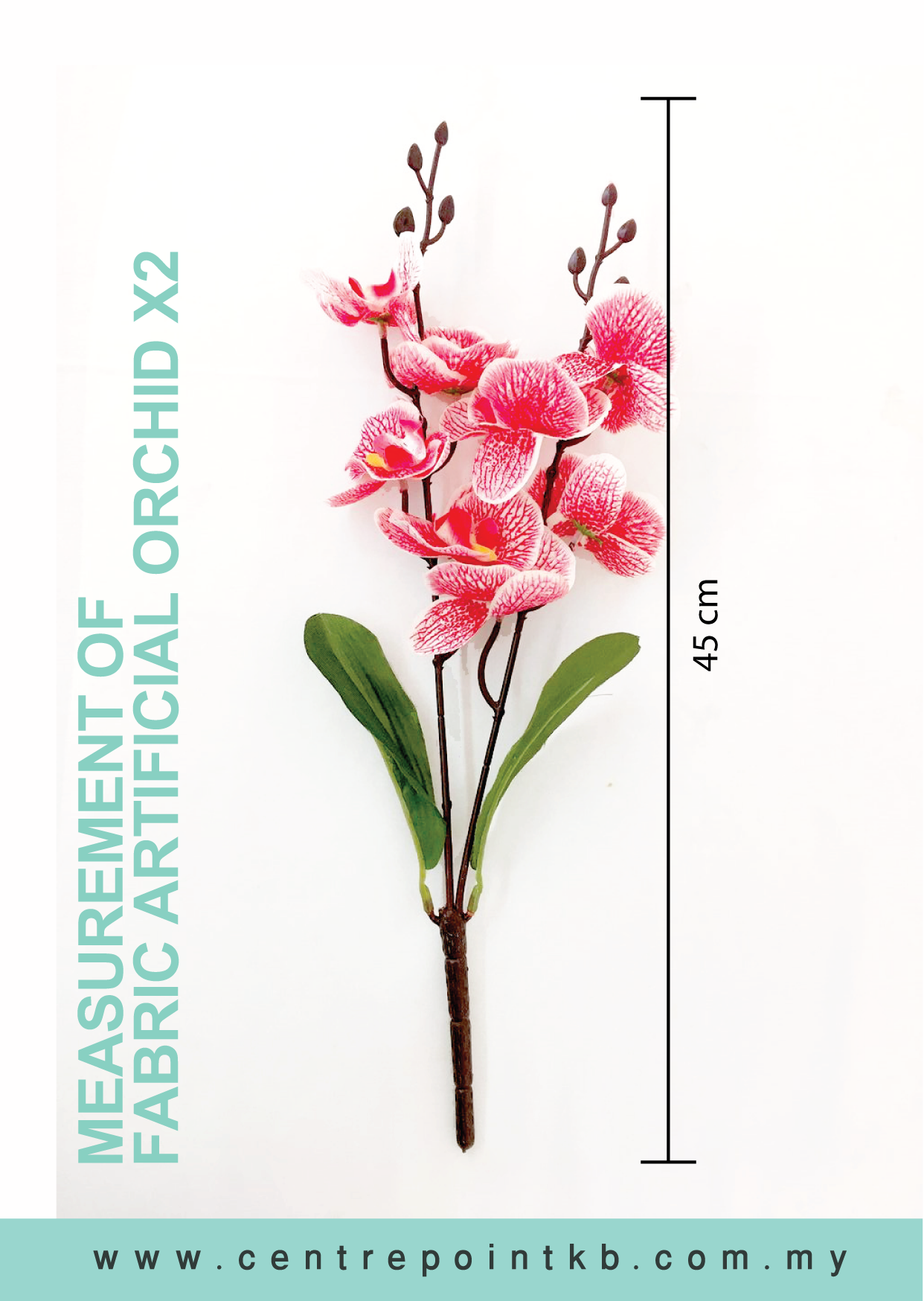 Fabric Artificial Orchid x2 (Pieces)