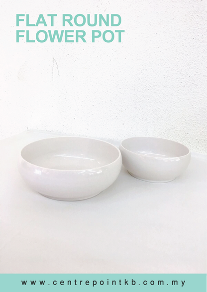 Flat Round Flower Pot (Pieces)