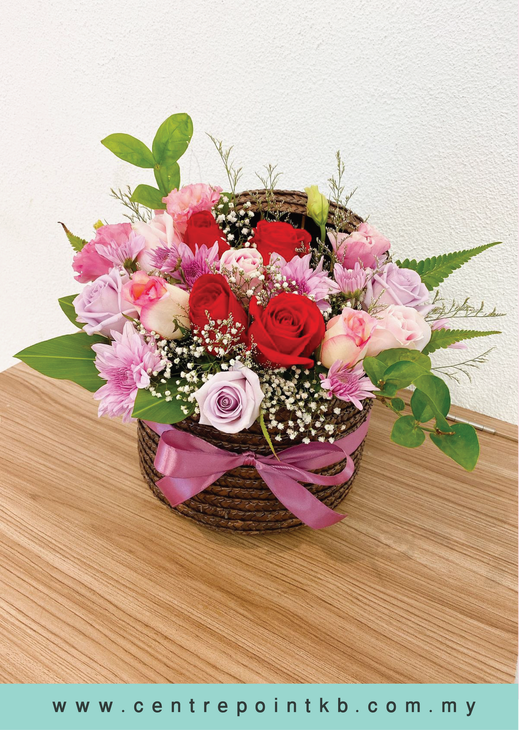 Floral Rattan Basket (RM 170.00)