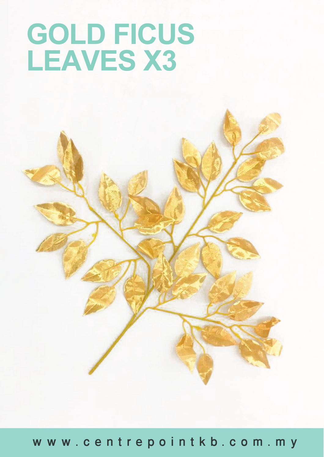 Gold Ficus Leaves X3 (Pieces/Dozen)