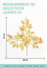 Gold Ficus Leaves X3 (Pieces/Dozen)