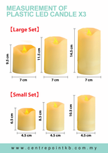 Plastic LED Candle x3 (Boxes)
