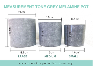 Tone Grey Melamine Pot (Pieces)
