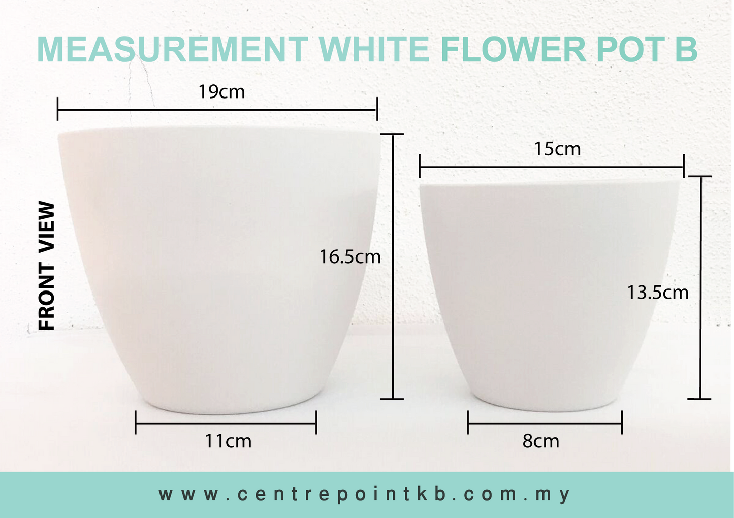 White Flower Pot B (Pieces)