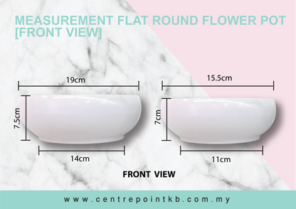 Flat Round Flower Pot (Pieces)
