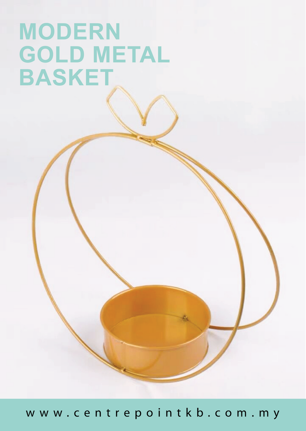 Modern Gold Metal Basket