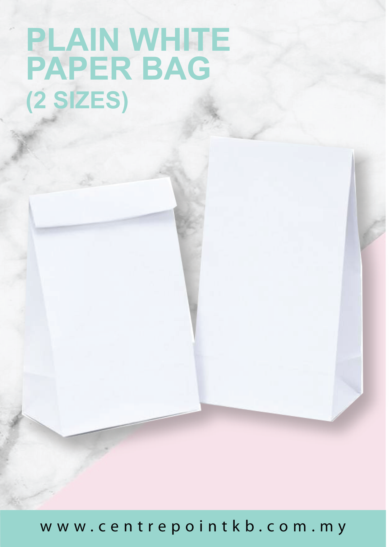 Plain White Paper Bag (2  Sizes)