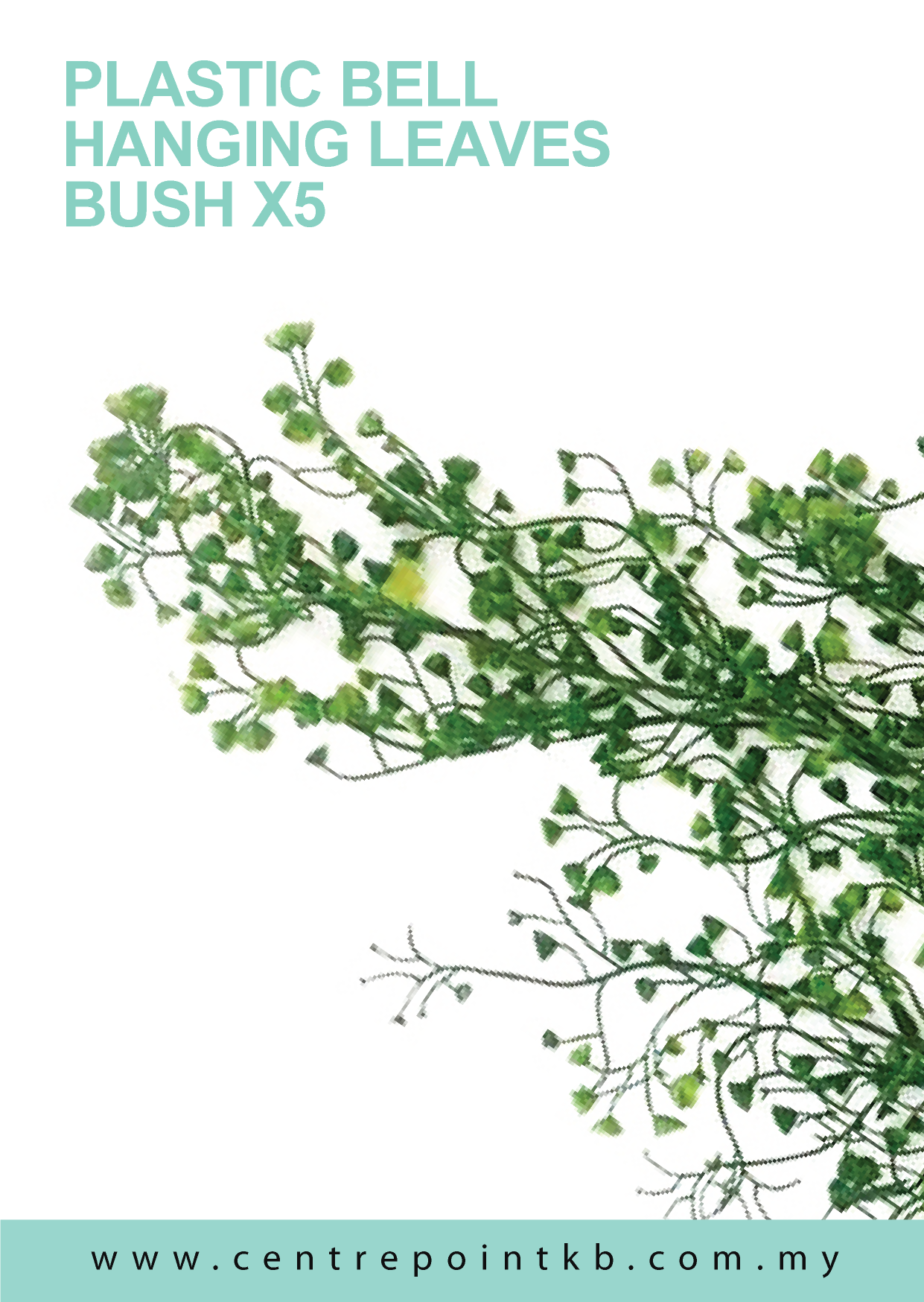 Plastic Bell Hanging Leaves Bush X5 (Pieces/Dozen)