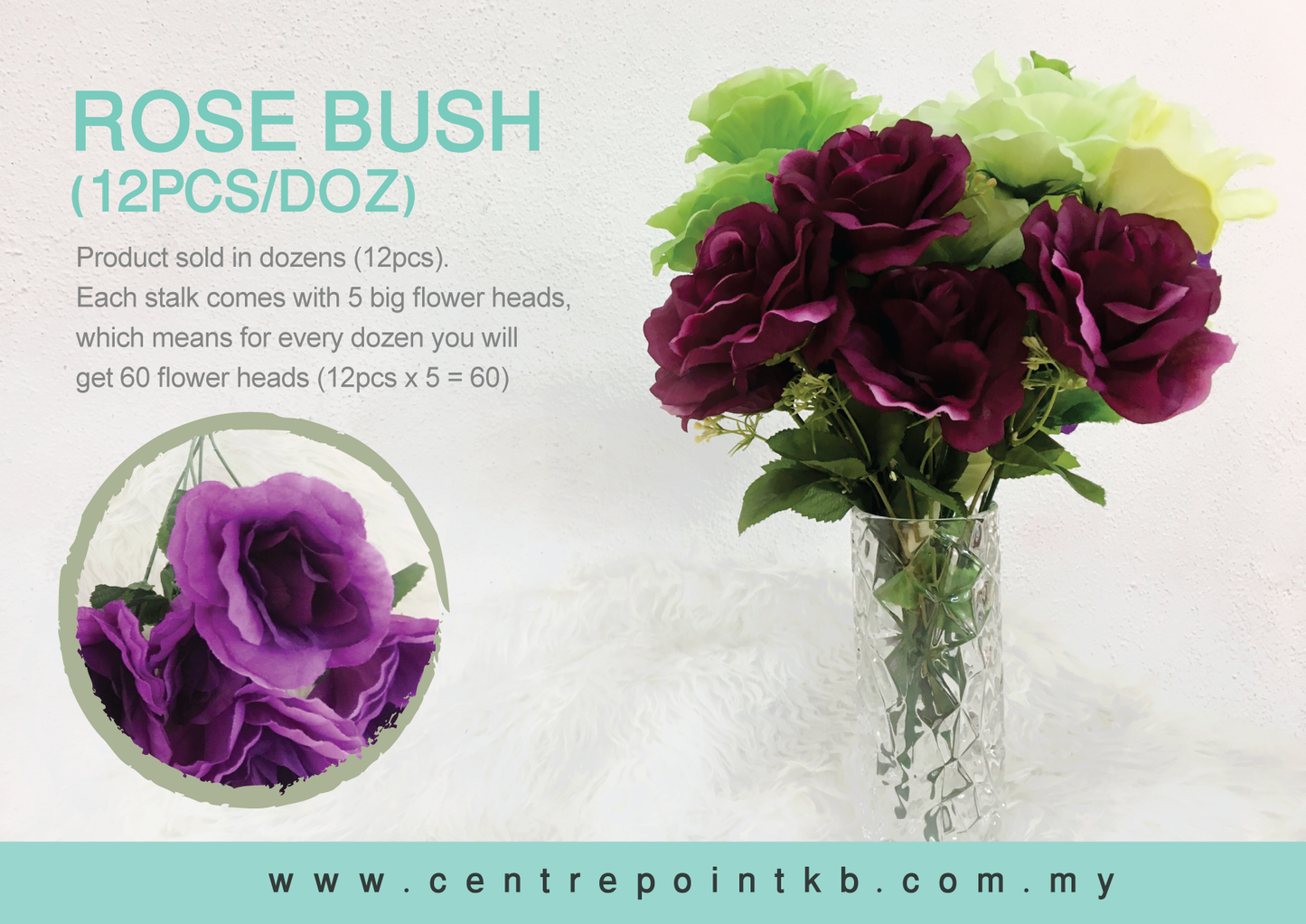 Rose Bush X5 (12pcs/Dozen)