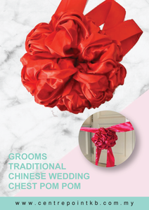 Grooms Traditional Chinese Wedding Chest Pom Pom