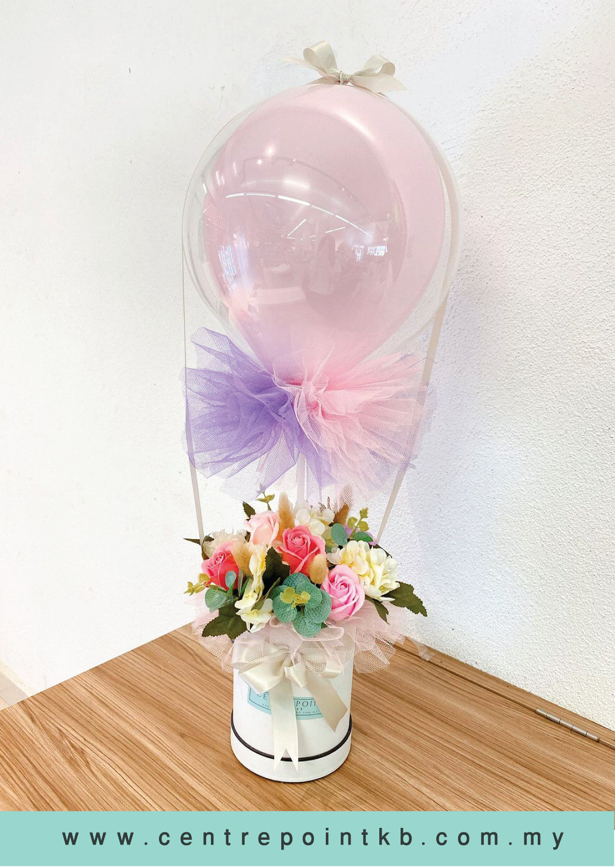 Soap Flower Hot Air Balloon (RM 120.00)